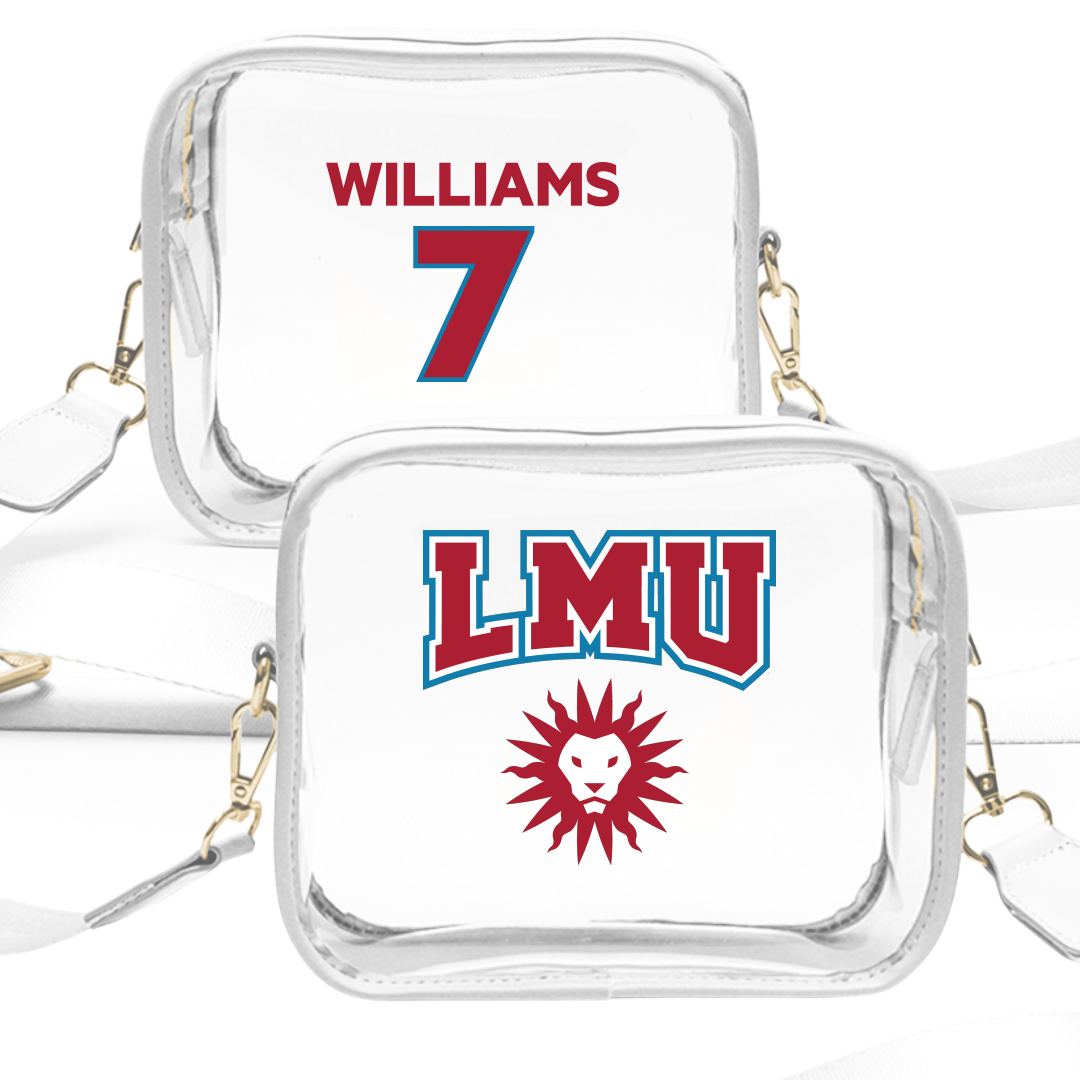 Loyola Marymount University Baseball White Clear Stadium Bag - #7 Zion Williams