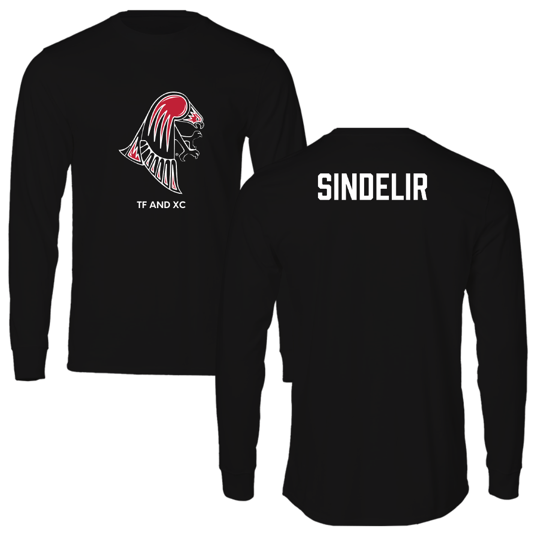 University of Wisconsin-River Falls TF and XC Black Mascot Performance Long Sleeve - Brady Sindelir
