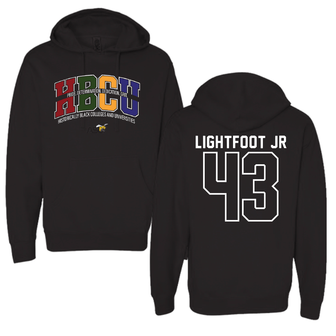 Alabama State University Football Black HBCU Hoodie - #43 Terrell Lightfoot Jr