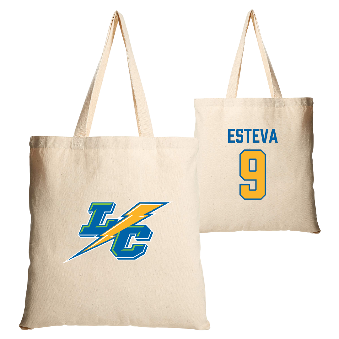 Lehman College Volleyball (M) Tan Canvas Tote Bag - #9 Alain Esteva