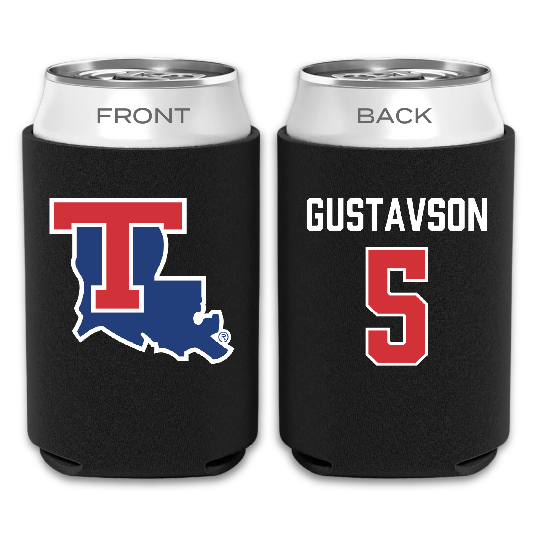 Louisiana Tech University Baseball Black Can Cooler - #5 Hayden Gustavson