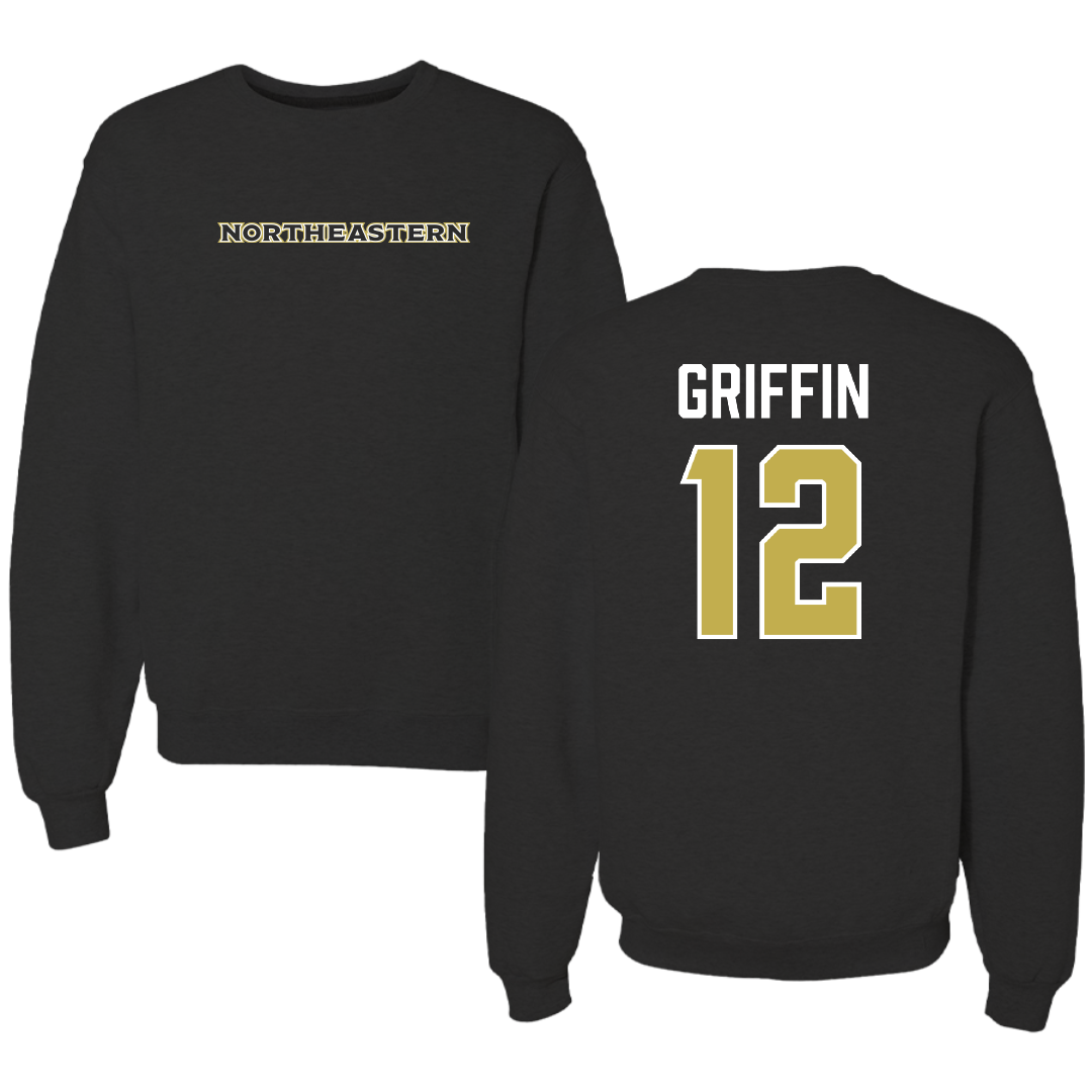 Northeastern Junior College Softball Black Crewneck - #12 America Griffin