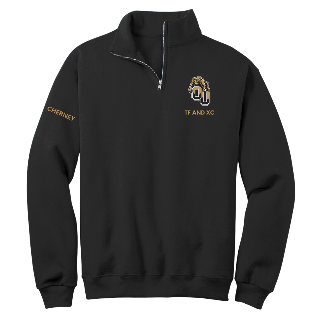 Oakland University TF and XC Black Quarter-Zip - Conner Cherney