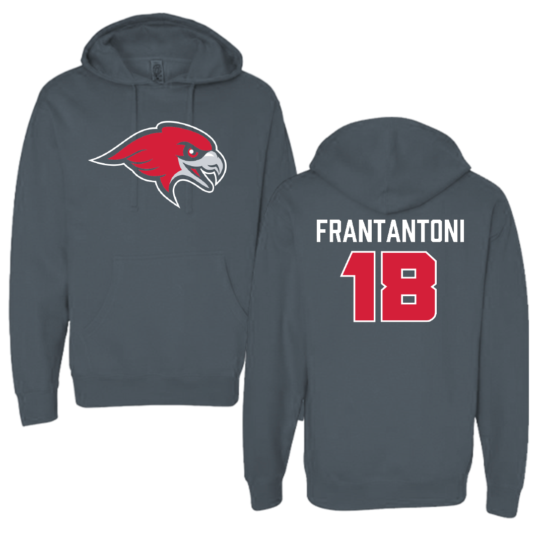 Montclair State University Football Dark Gray Hoodie - #18 Trevor Frantantoni