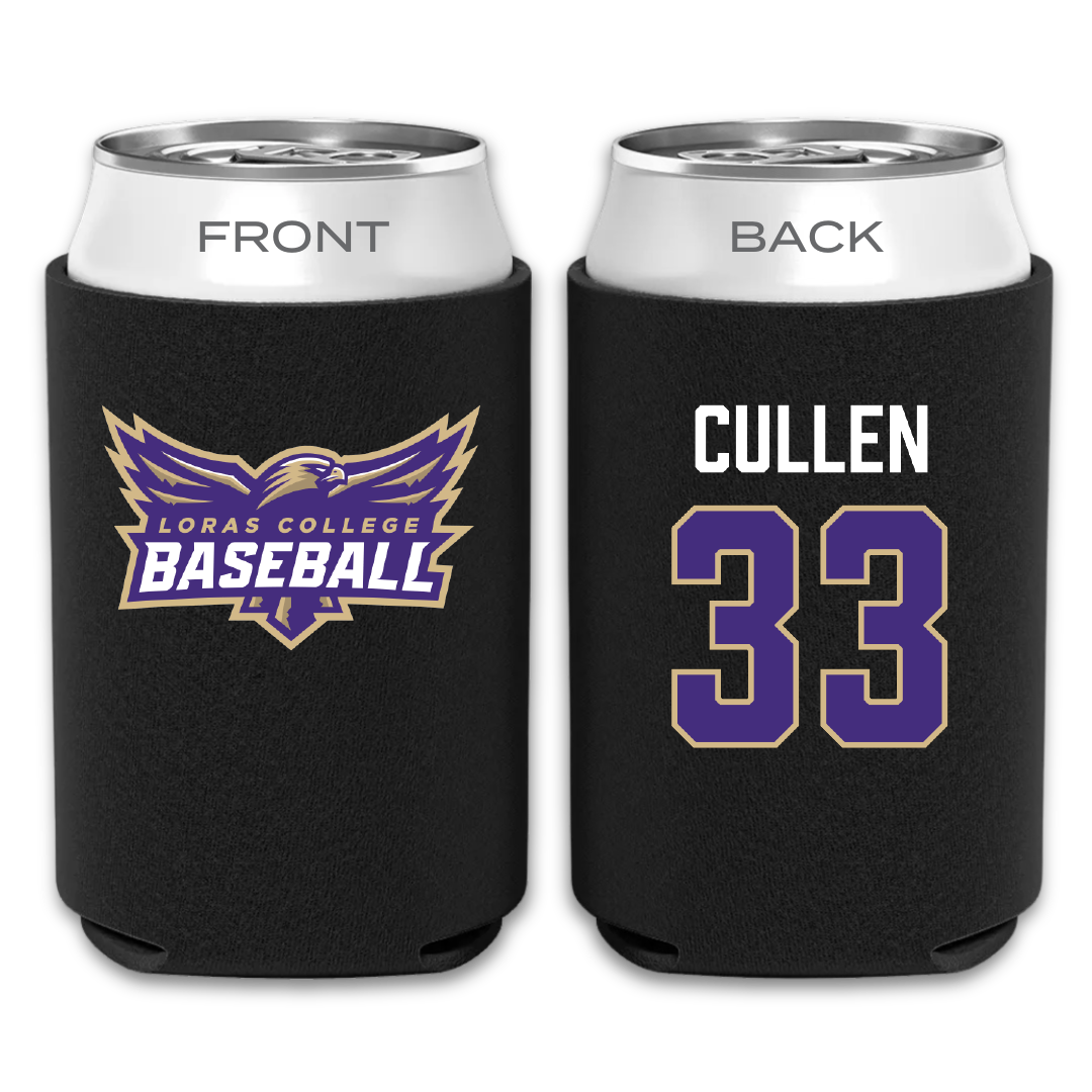 Loras College Baseball Black Can Cooler - #33 Jackson Cullen