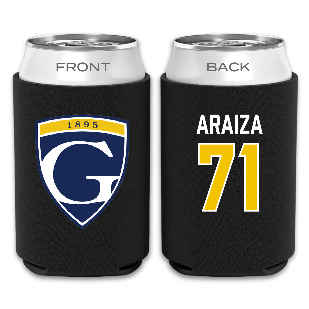 Graceland University Football Black Can Cooler - #71 Ryan Araiza