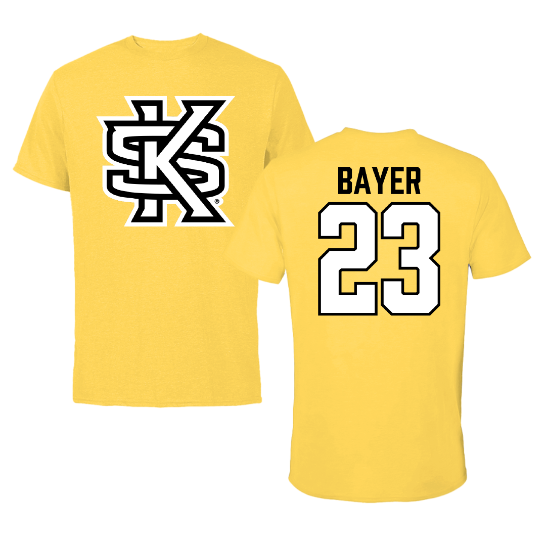 Kennesaw State University Baseball Yellow Tee - #23 Ty Bayer
