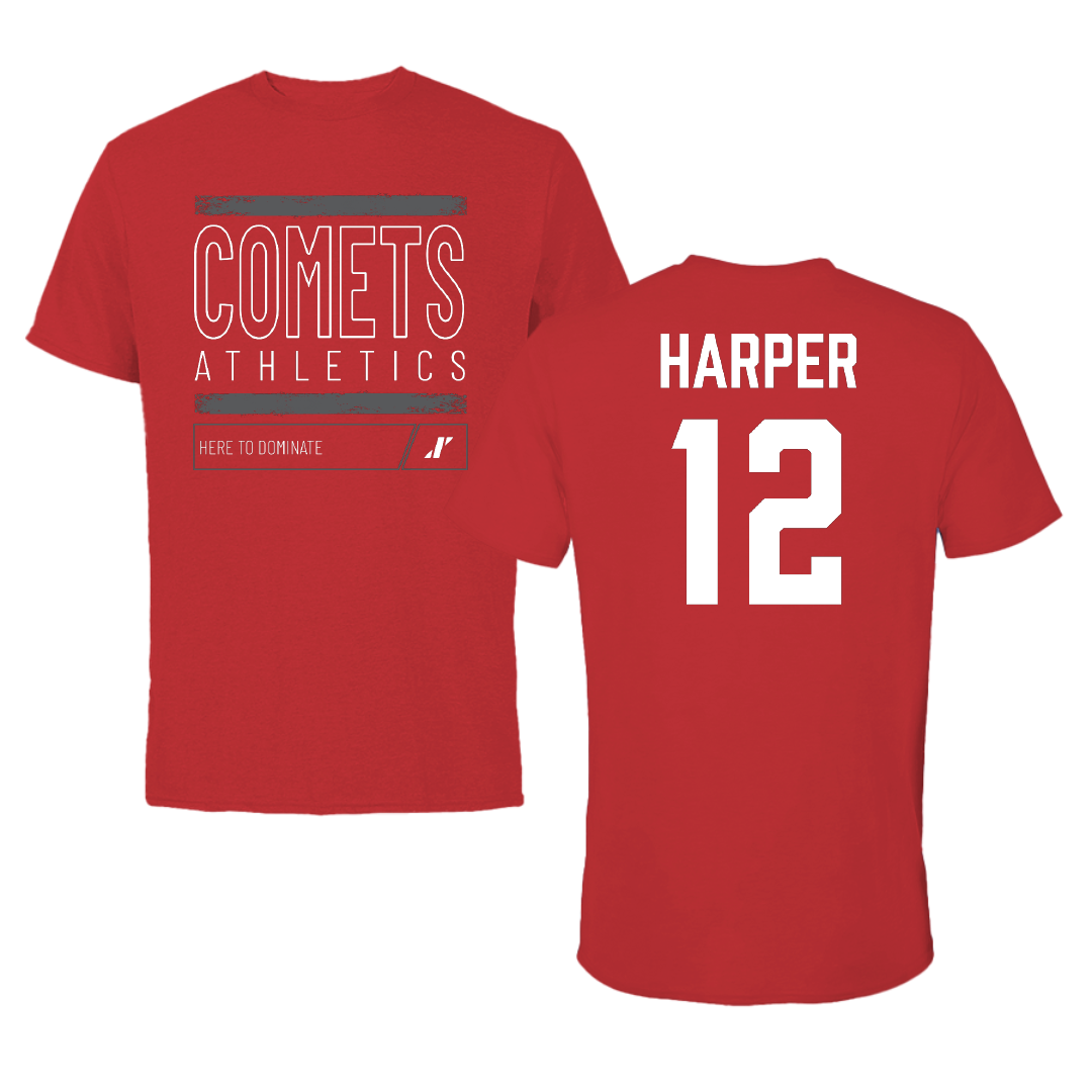 The University of Olivet Basketball (W) Red Dominate Performance Tee - #12 Marissa Harper