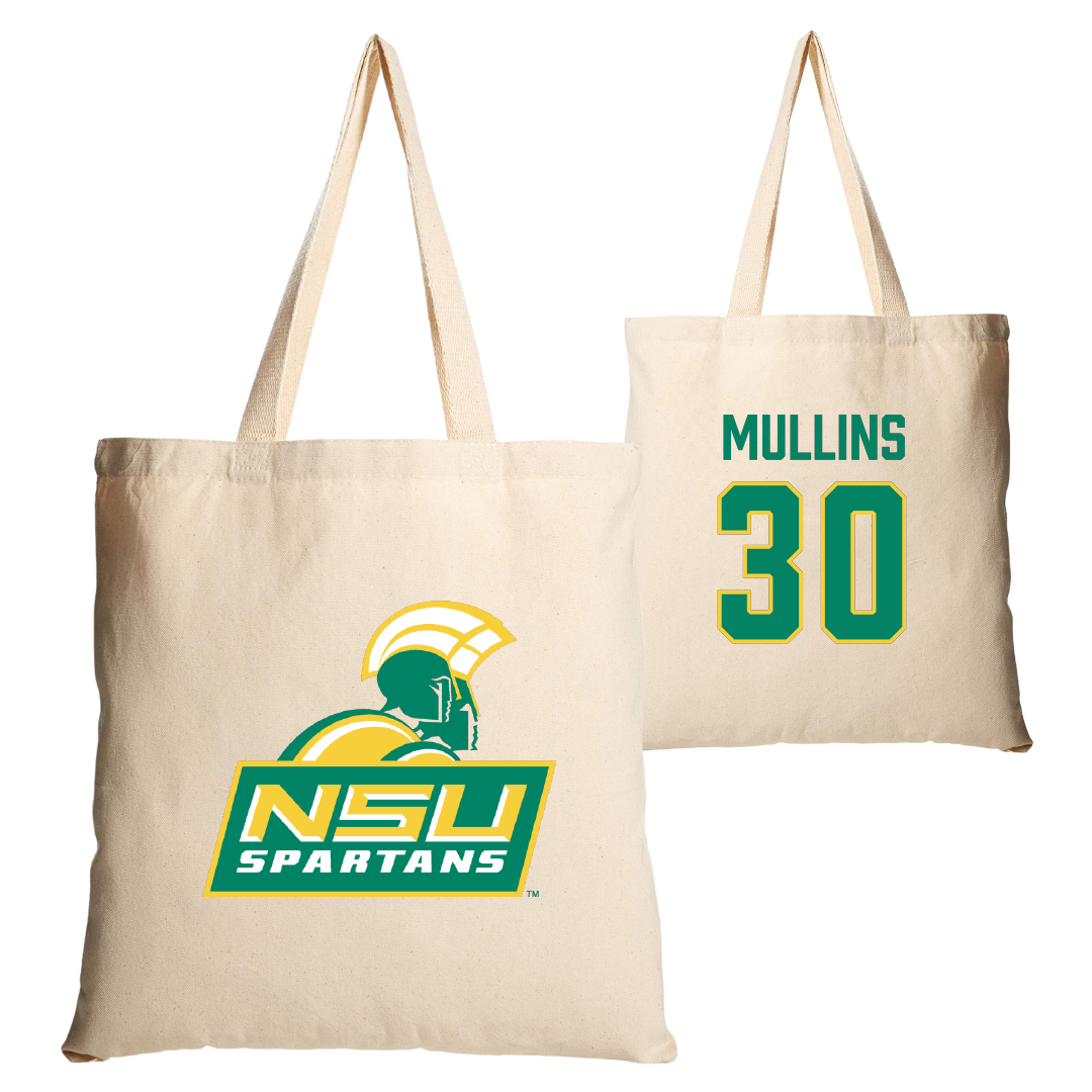 Norfolk State University Basketball Tan Canvas Tote Bag - #30 Paris Mullins