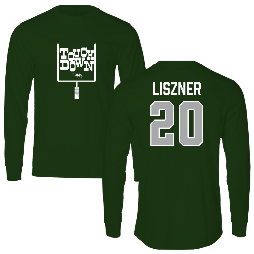 Wagner College Football Forest Green Touchdown Long Sleeve - #20 Ryan Liszner