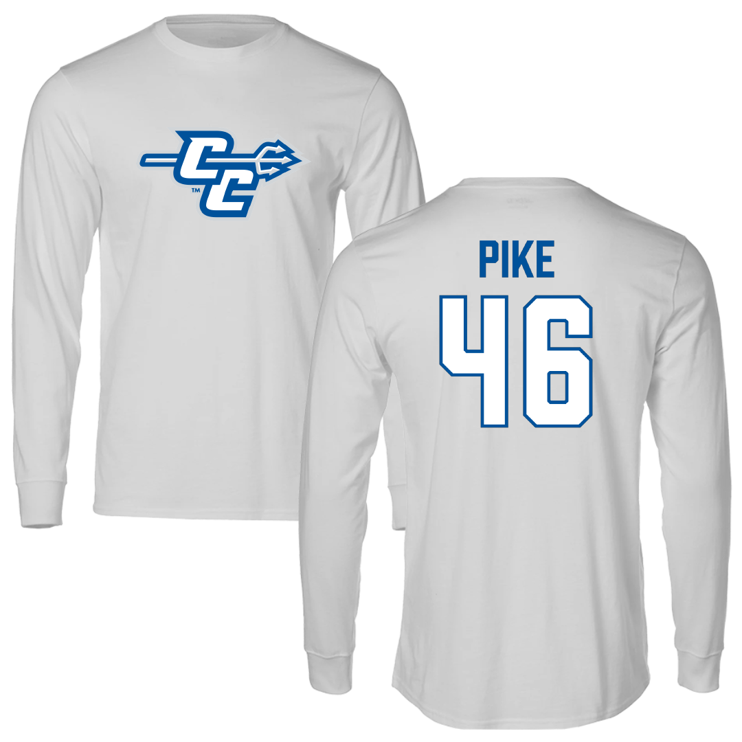 Central Connecticut State University Baseball Light Gray Performance Long Sleeve - #46 Owen Pike