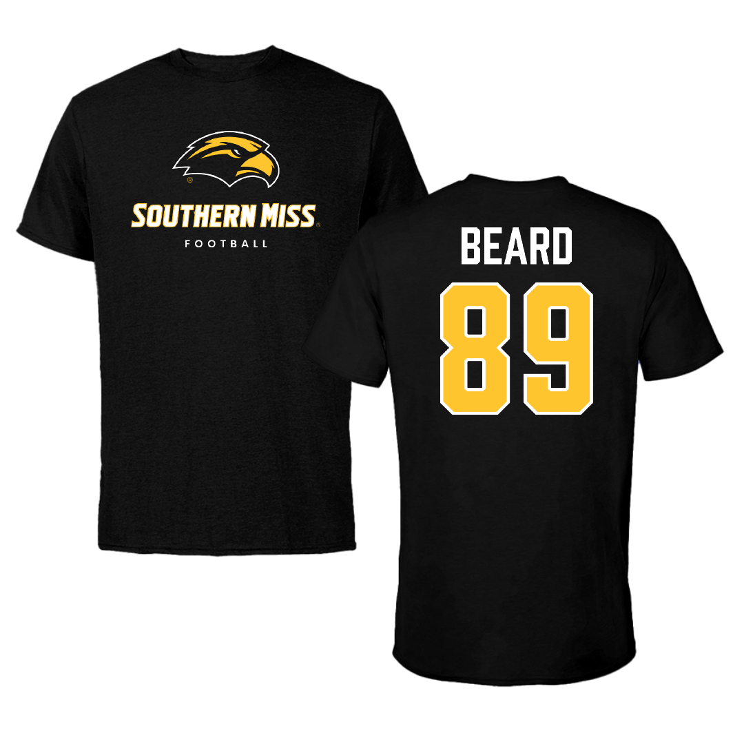 The University of Southern Mississippi Football Black Block Performance Tee - #89 Luke Beard