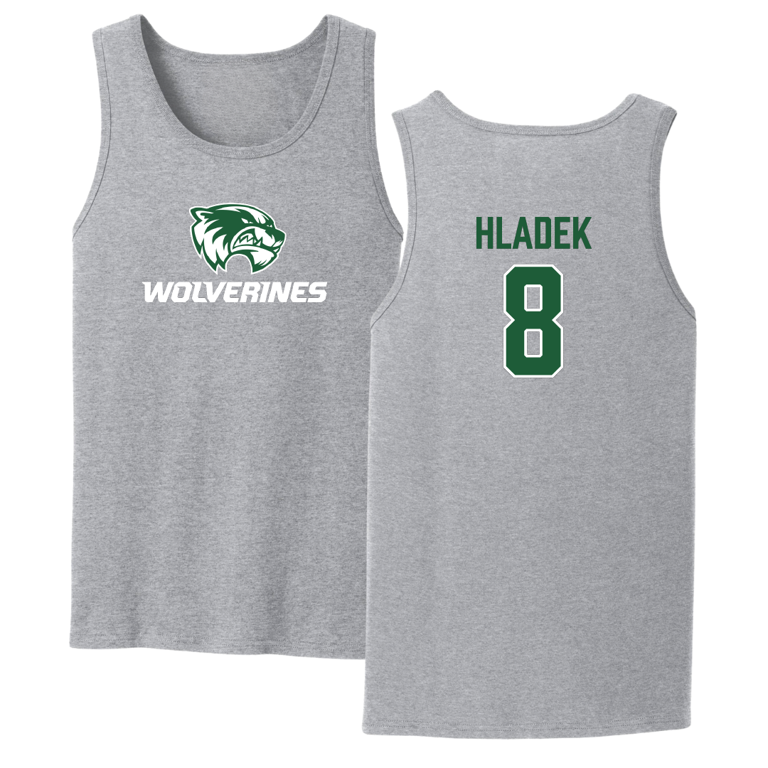 Utah Valley University Soccer Sport Gray Tank Top - #8 Ruby Hladek