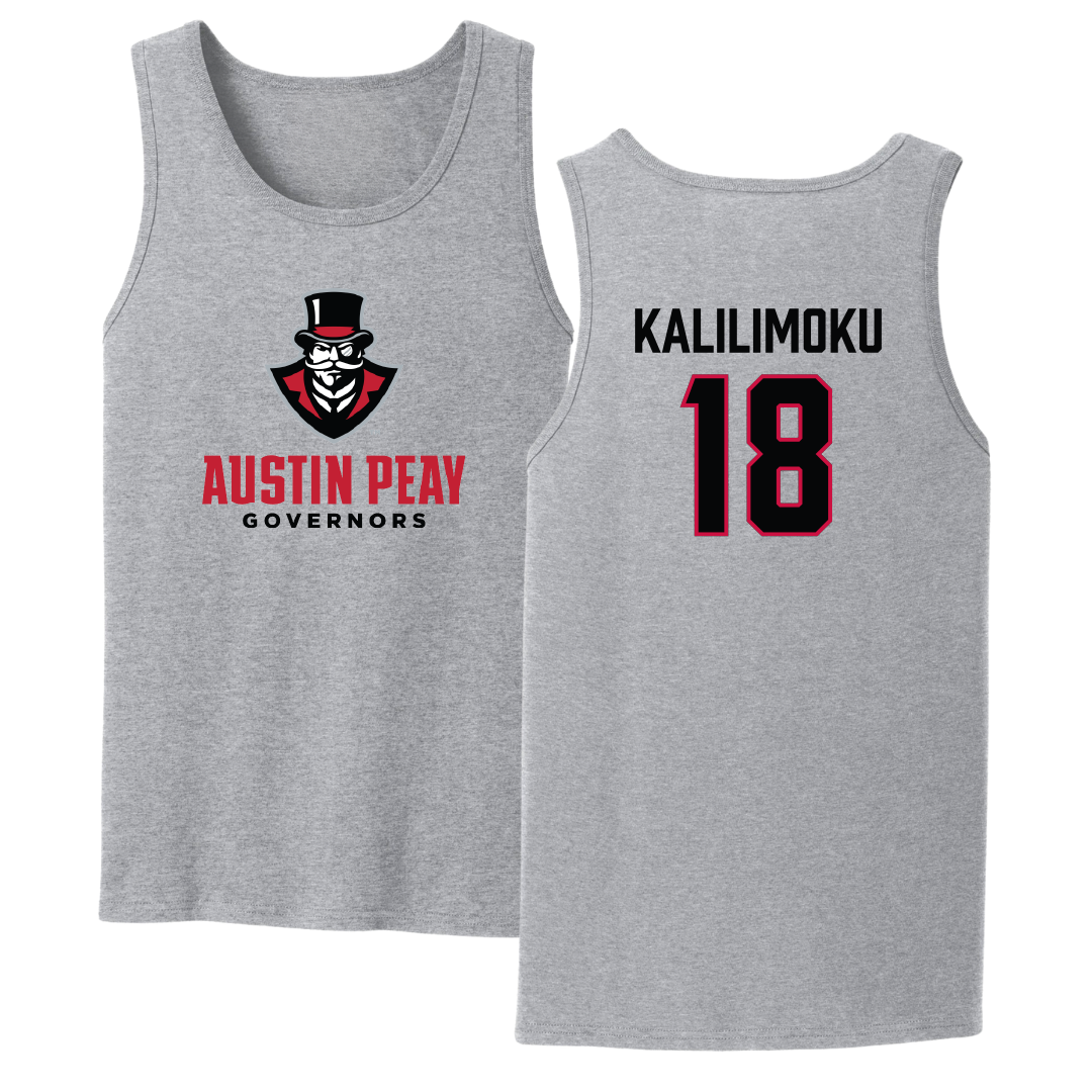 Austin Peay State University Soccer Sport Gray Tank Top - #18 Zoey Kalilimoku