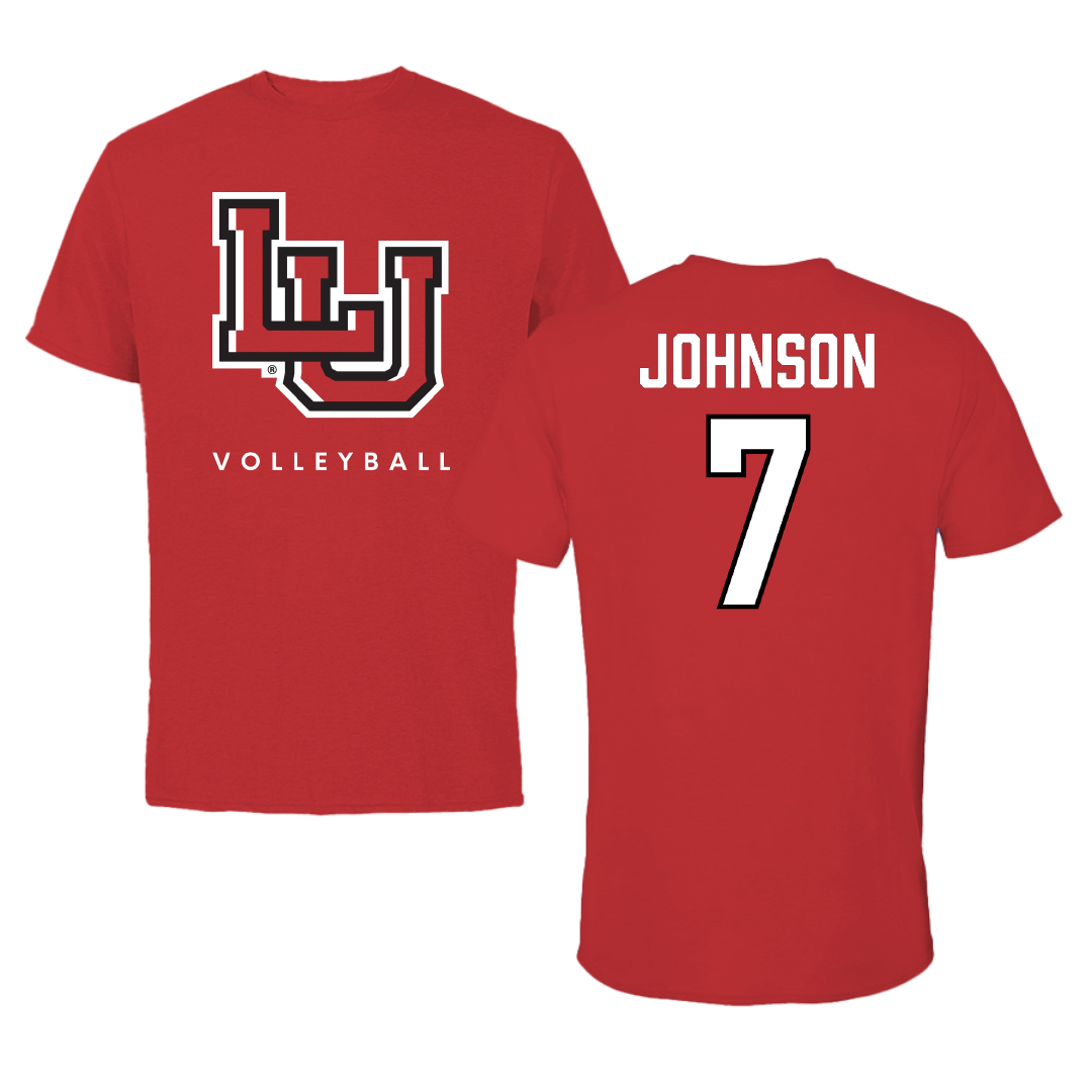 Lamar University Volleyball (W) Red Performance Tee - #7 Riley Johnson