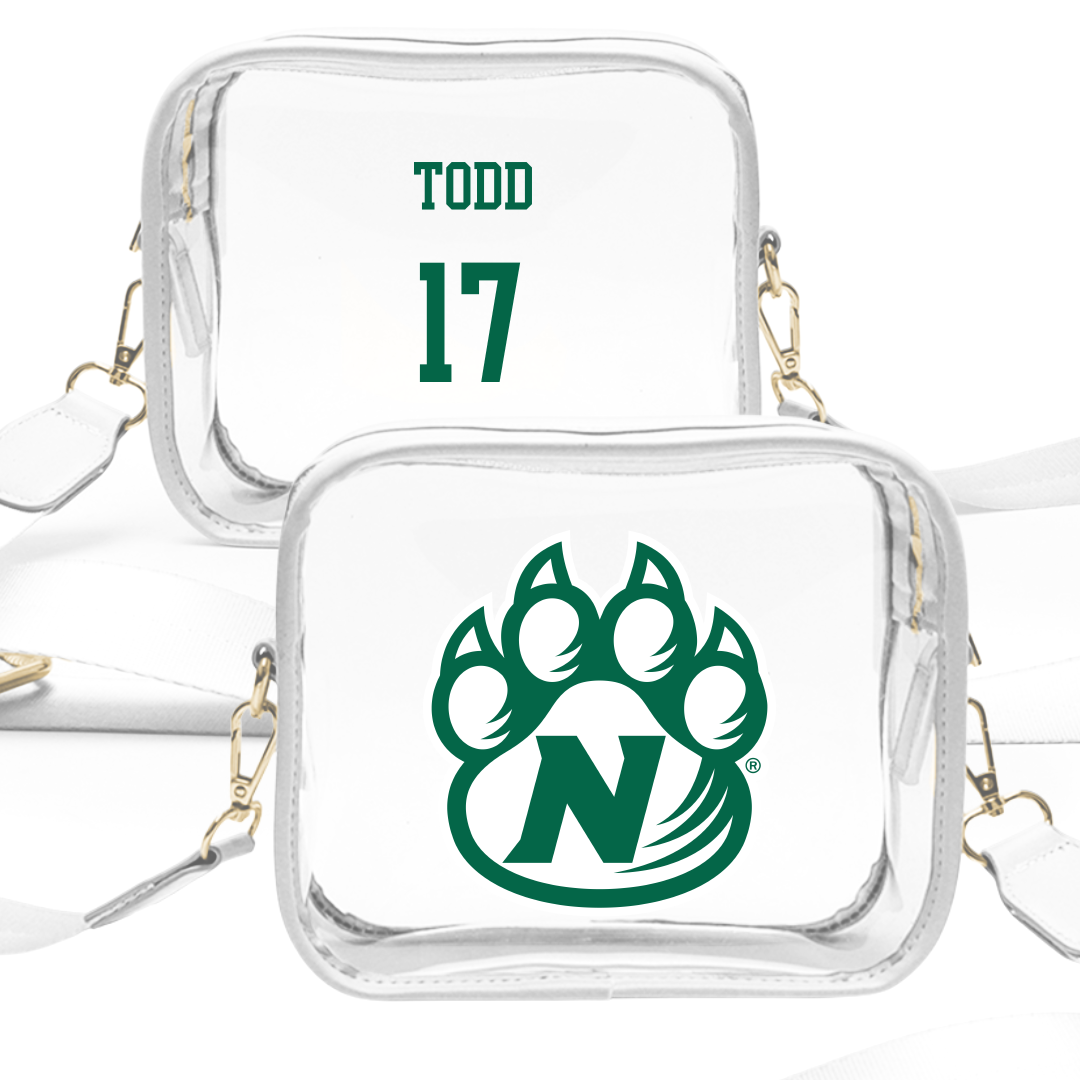 Northwest Missouri State University Softball White Clear Stadium Bag - #17 Curstin Todd