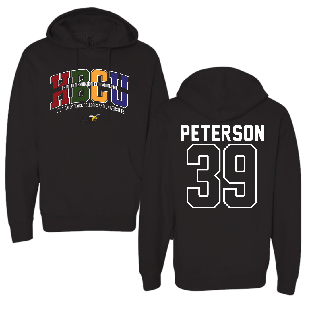 Alabama State University Baseball Black HBCU Hoodie - #39 Joshua Peterson