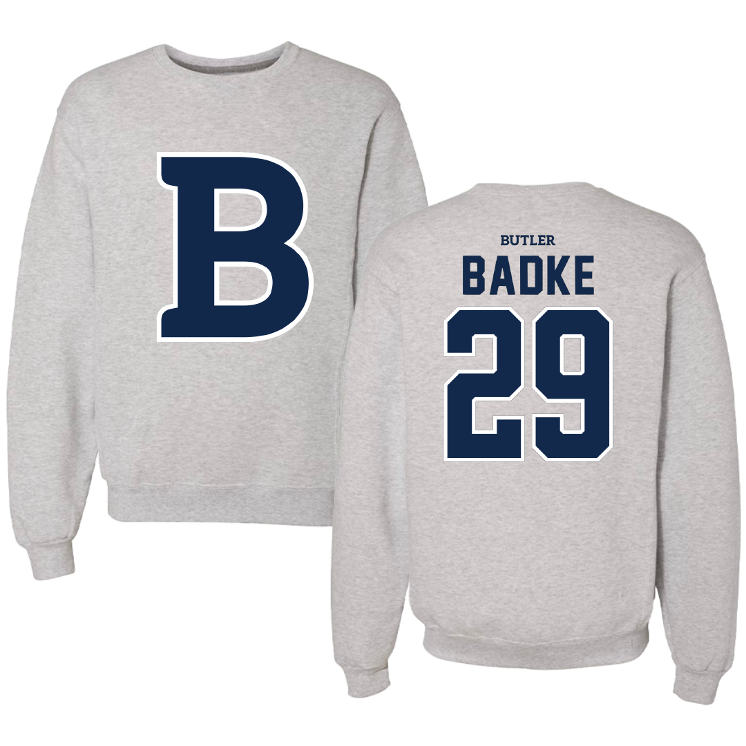 Butler University Lacrosse Gray Crewneck - #29 Elizabeth Badke