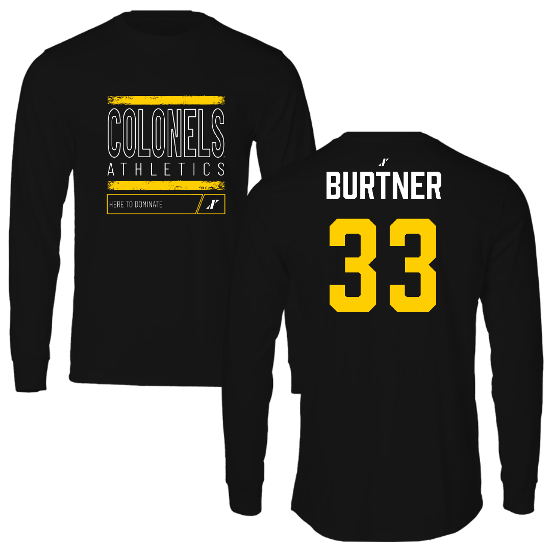 Centre College Basketball (M) Black Dominate Long Sleeve - #33 Max Burtner