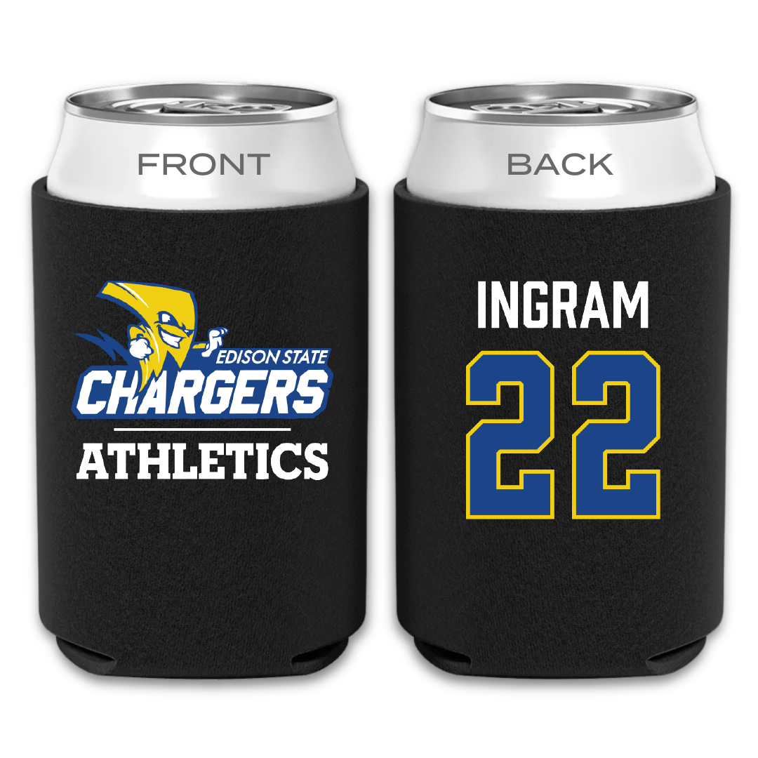 Edison State Community College Basketball Black Can Cooler - #22 Chylan Ingram