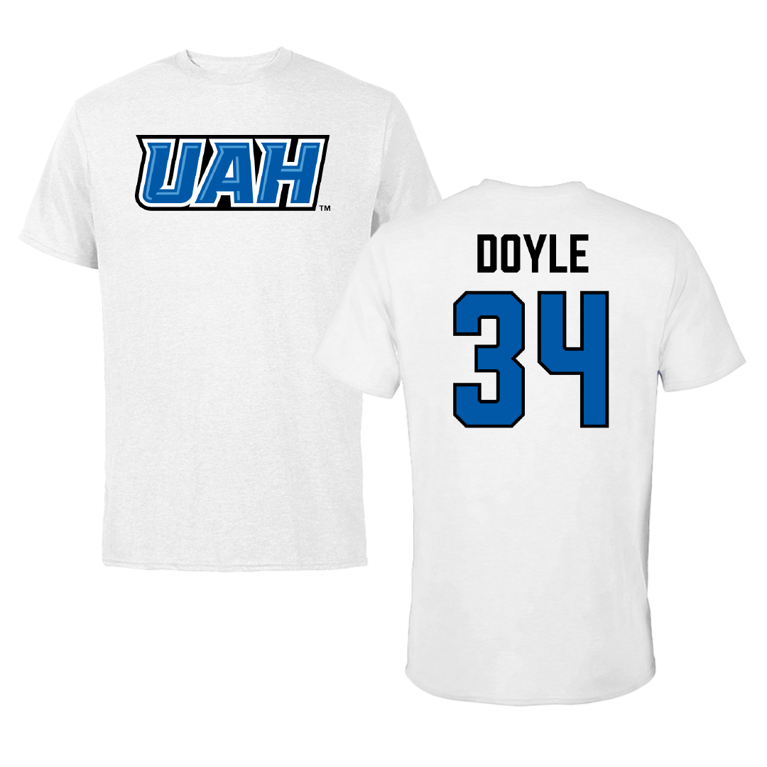 Huntsville Baseball White Performance Tee - #34 Jack Doyle