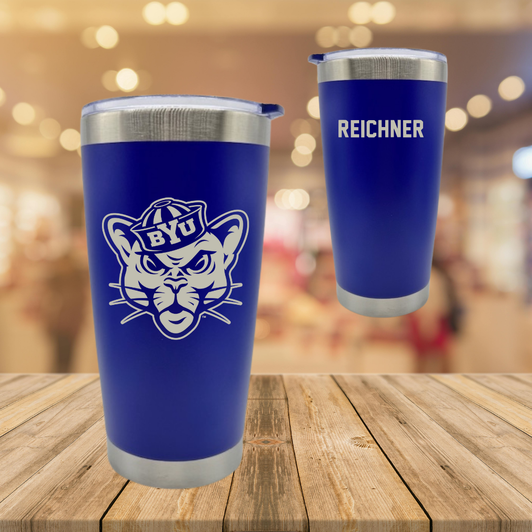 Brigham Young University Swimming & Diving Blue Stainless Steel Tumbler - Annie Reichner