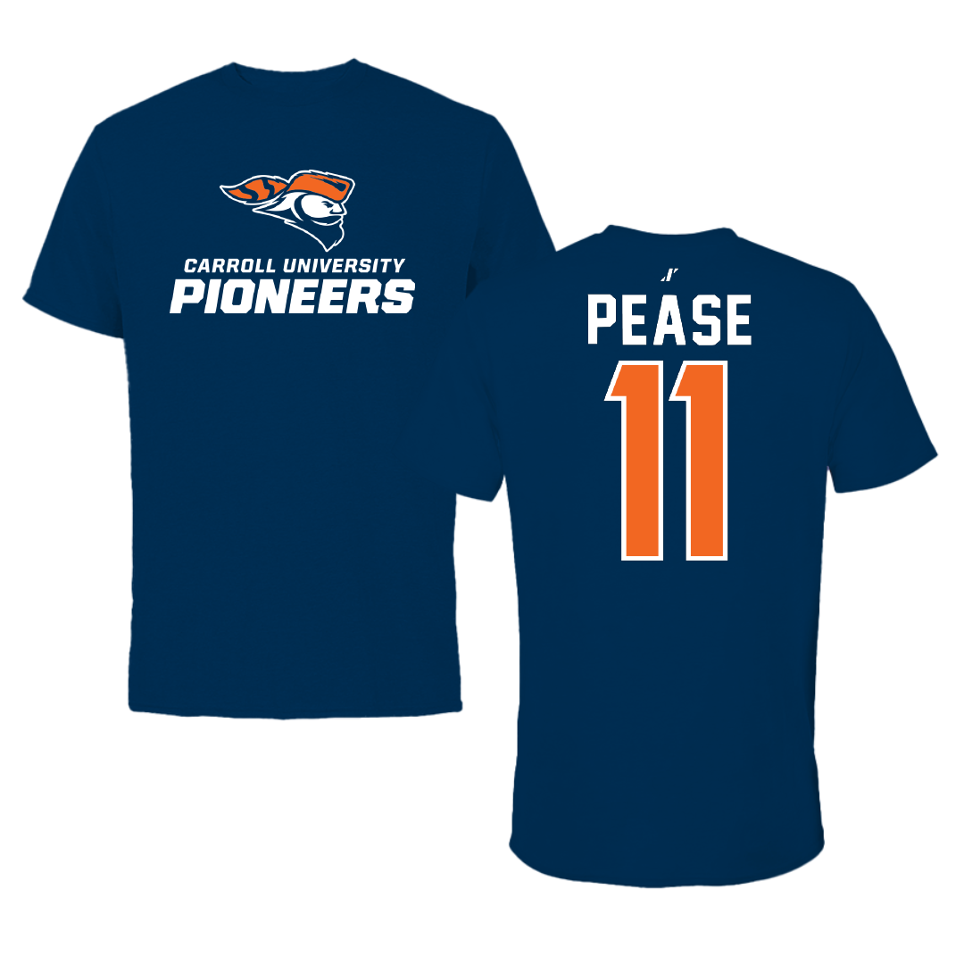 Carroll University Soccer Navy Performance Tee - #11 Elli Pease