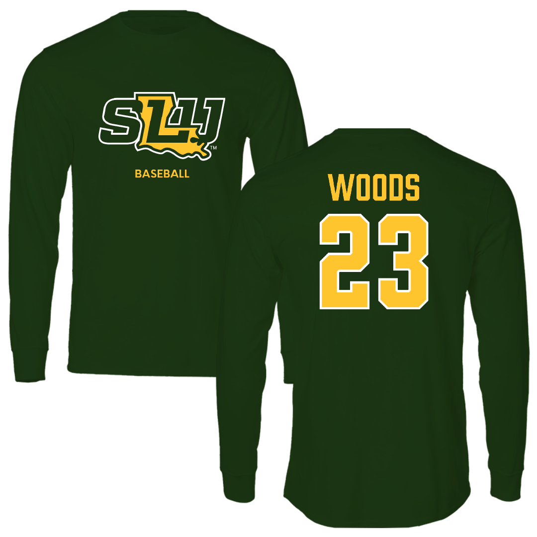Southeastern Louisiana University Baseball Forest Green Long Sleeve - #23 Peyton Woods