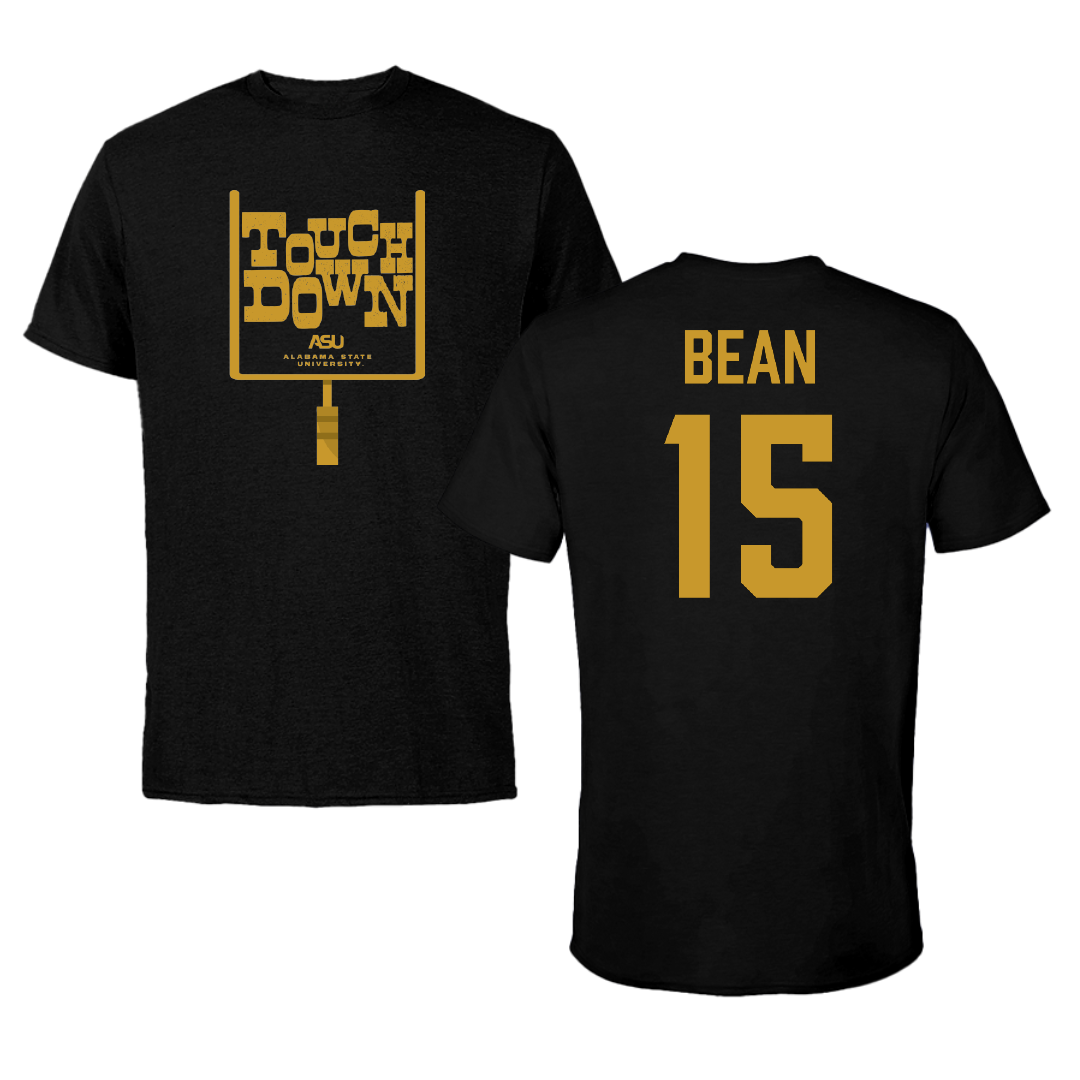 Alabama State University Football Black Touchdown Tee - #15 Elijah Bean