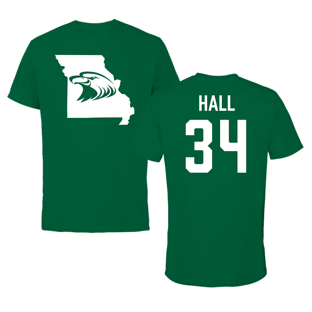 Central Methodist University Football Green State Performance Tee - #34 Christian Hall