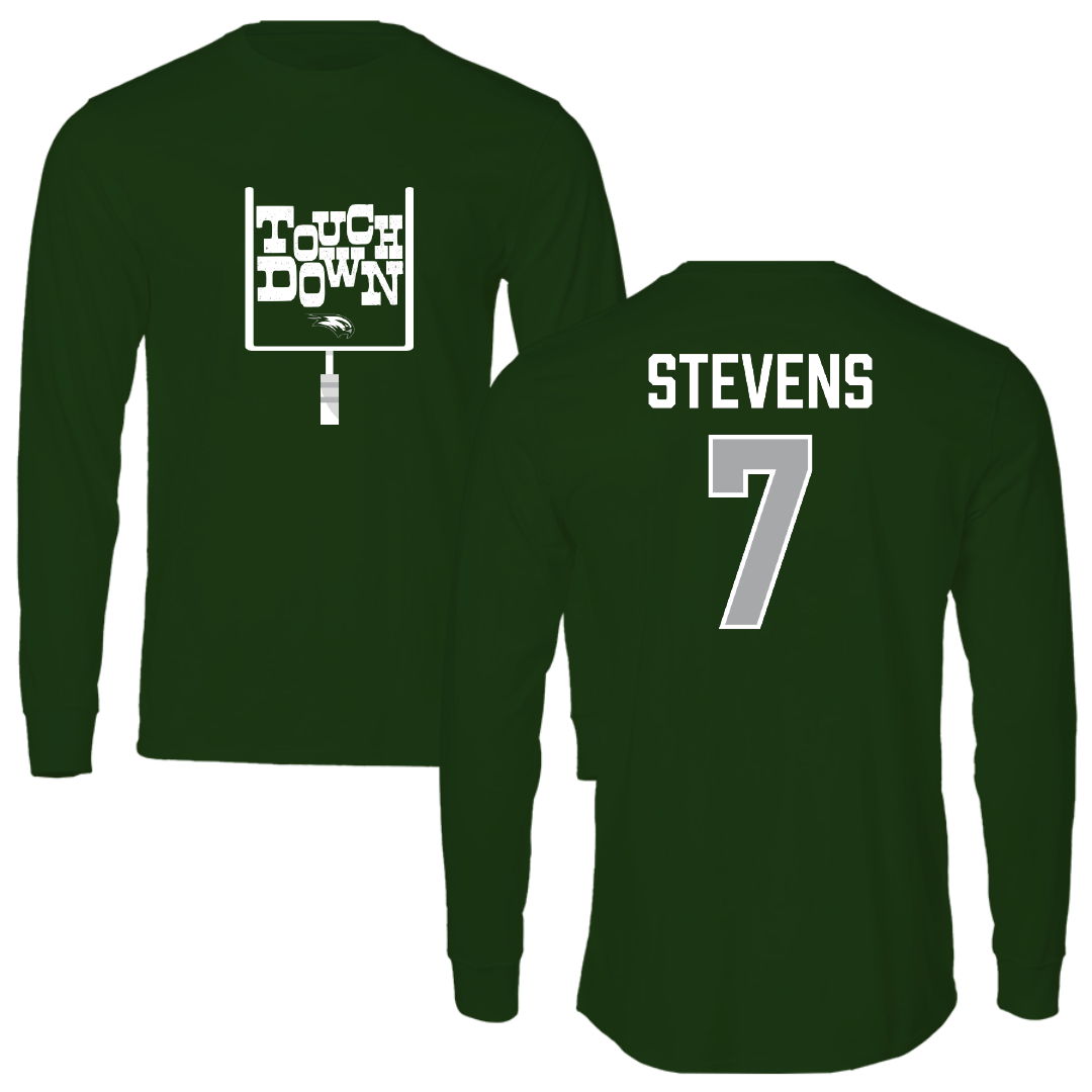 Wagner College Football Forest Green Touchdown Long Sleeve - #7 Jack Stevens