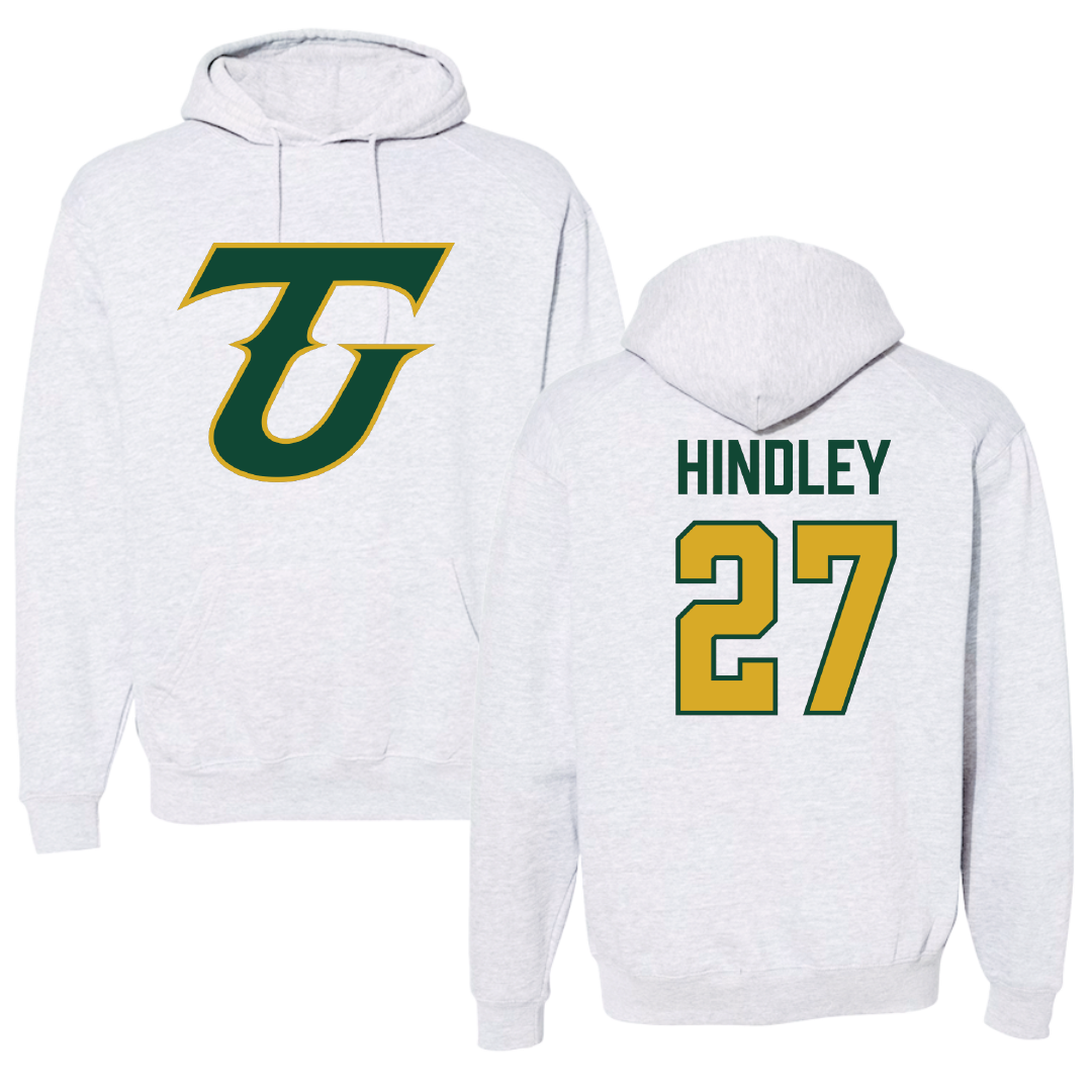 Tiffin University Baseball Light Gray Hoodie - #27 Connor Hindley
