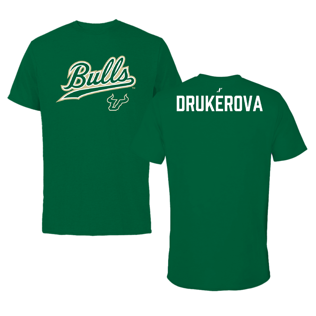 University of South Florida Tennis (W) Green General Performance Tee - Amelie Drukerova