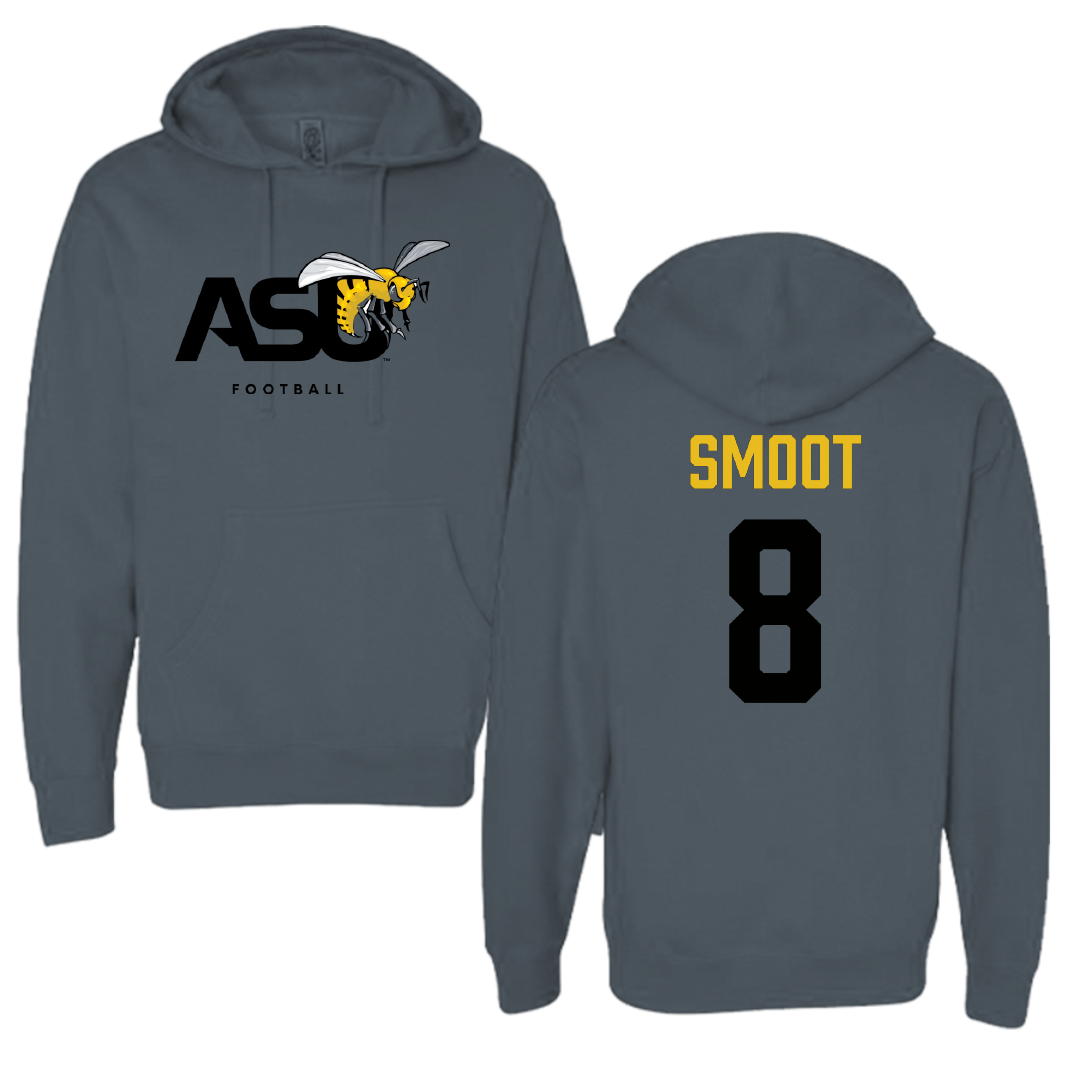 Alabama State University Football Dark Gray Hoodie - #8 TeSean Smoot