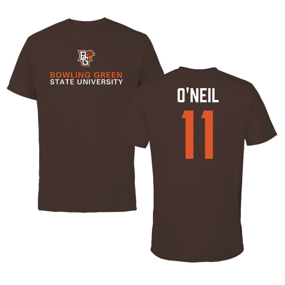 Bowling Green State University Soccer (W) Brown Tee - #11 Quinn O'Neil