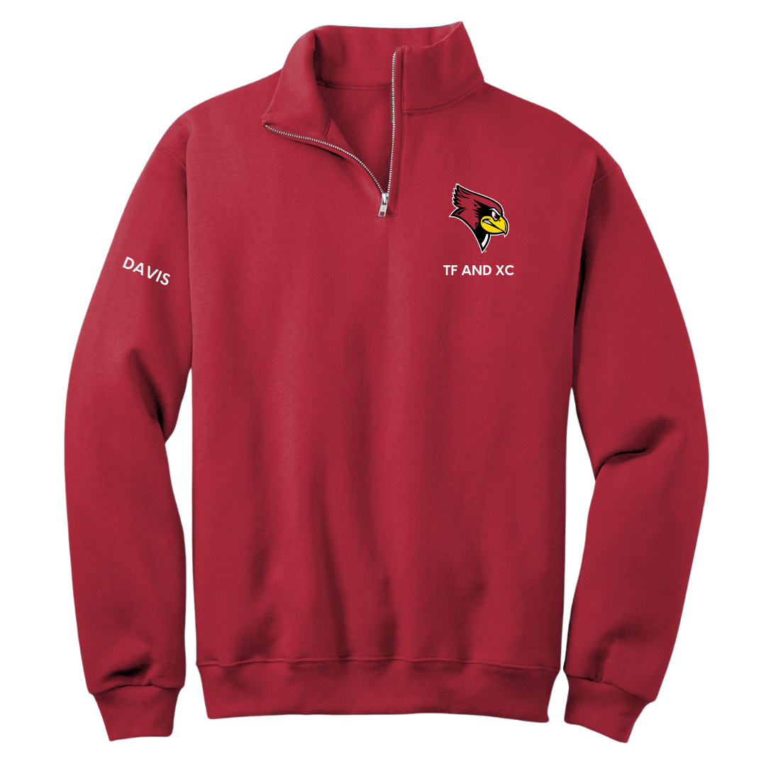 Illinois State University Track and Field Red Quarter-Zip - Reece Davis
