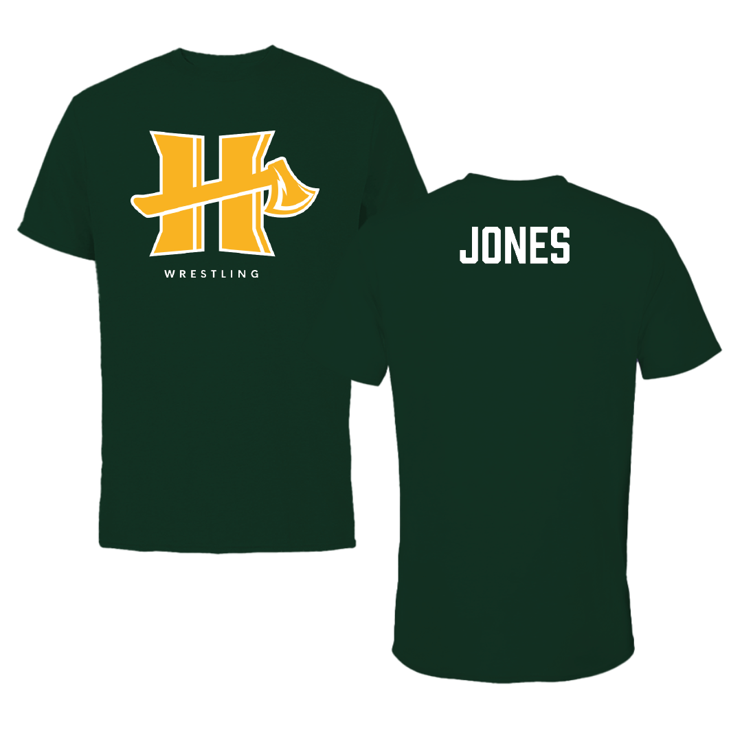 Cal Poly Humboldt Wrestling Forest Green Tee - Travion Jones