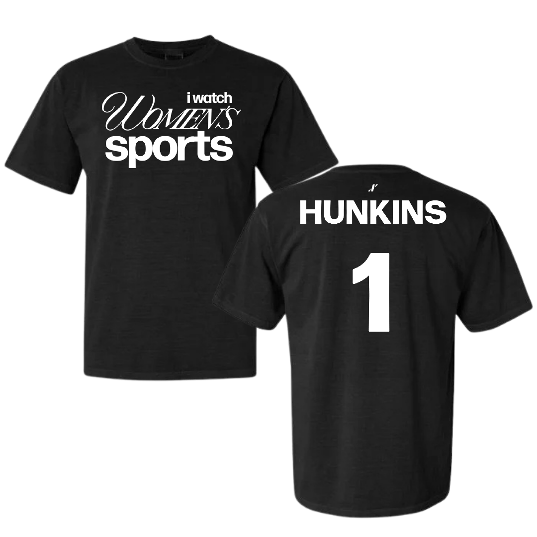University of Illinois Softball Black WHM Comfort Colors Tee - #1 Reese Hunkins