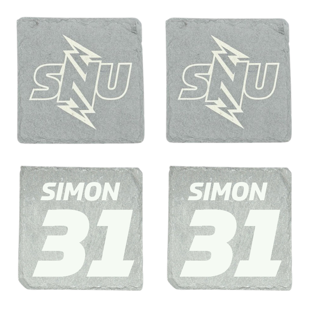 Southern Nazarene University Soccer Stone Coaster (4 Pack)  - #31 Jerome Simon