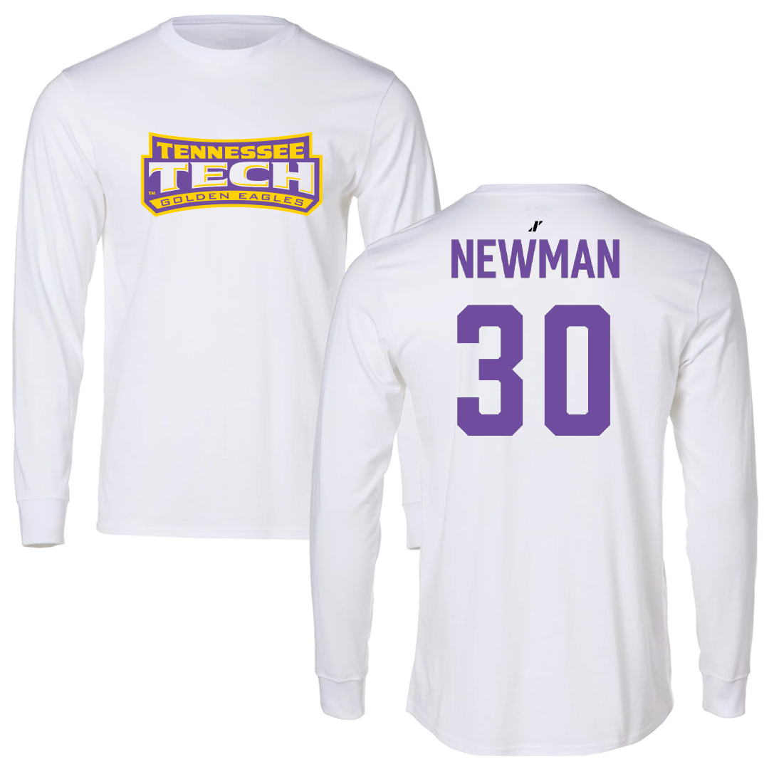 Tennessee Technological University Basketball (W) White Long Sleeve - #30 Maddy Newman