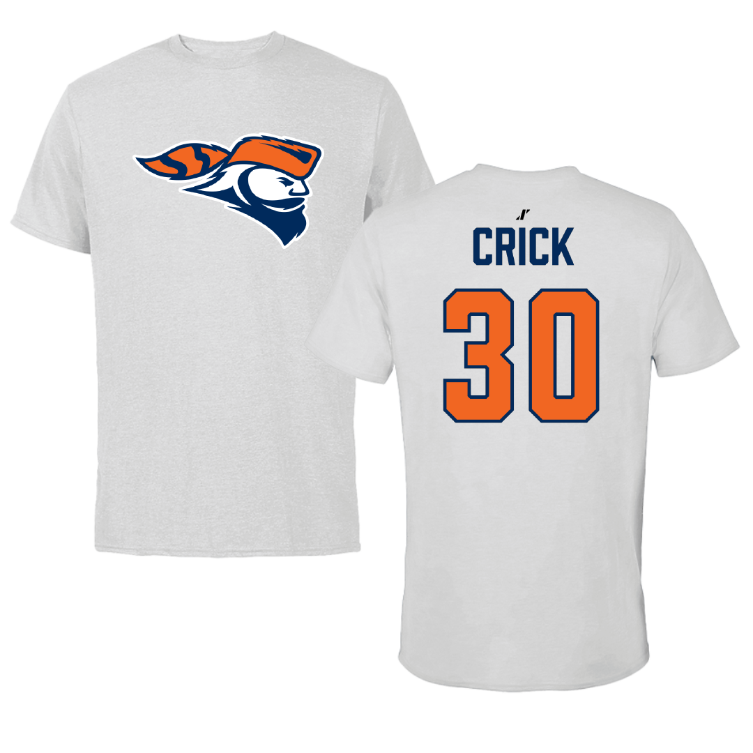 Carroll University Baseball Light Gray Tee - #30 Nathan Crick