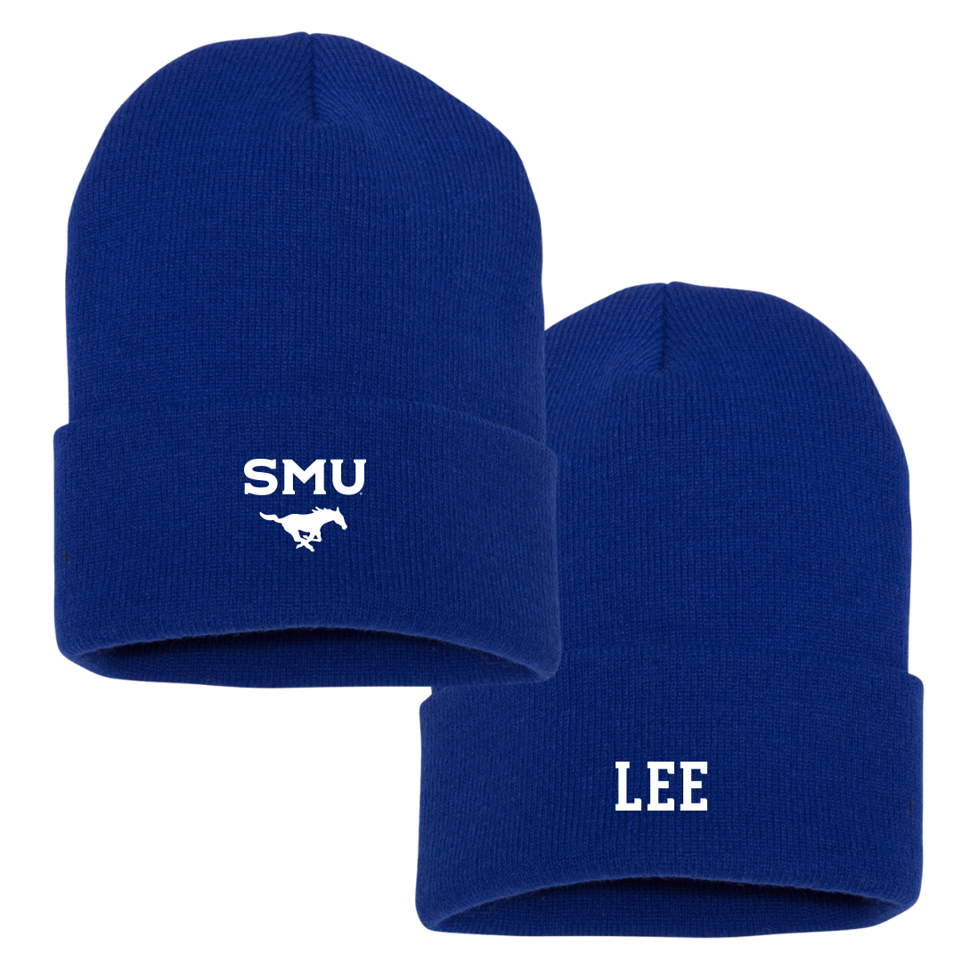 Southern Methodist University Soccer (W) Blue Beanie - #2 Kaya Lee