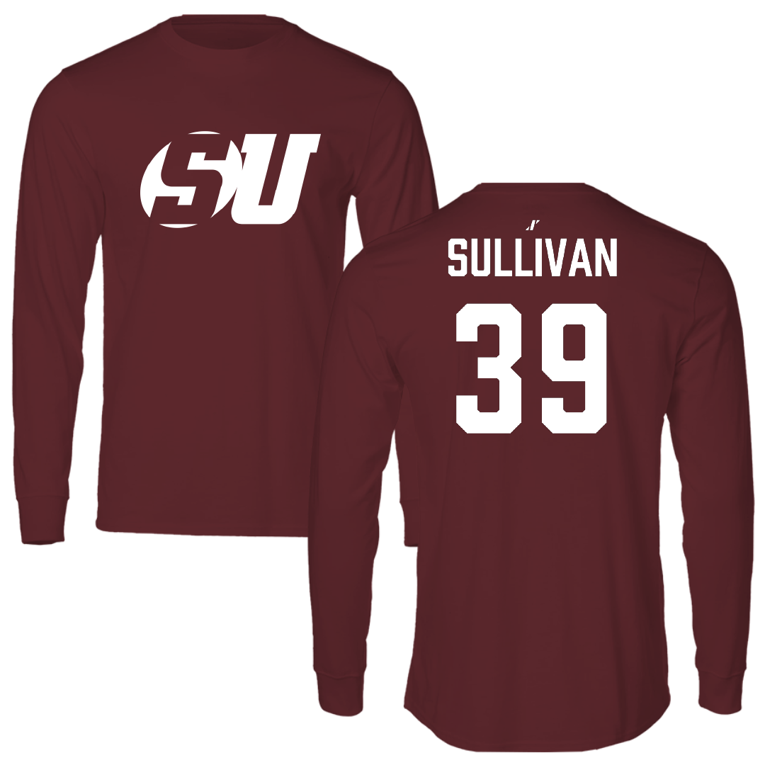 Schreiner University Baseball Maroon Long Sleeve - #39 Ethan Sullivan