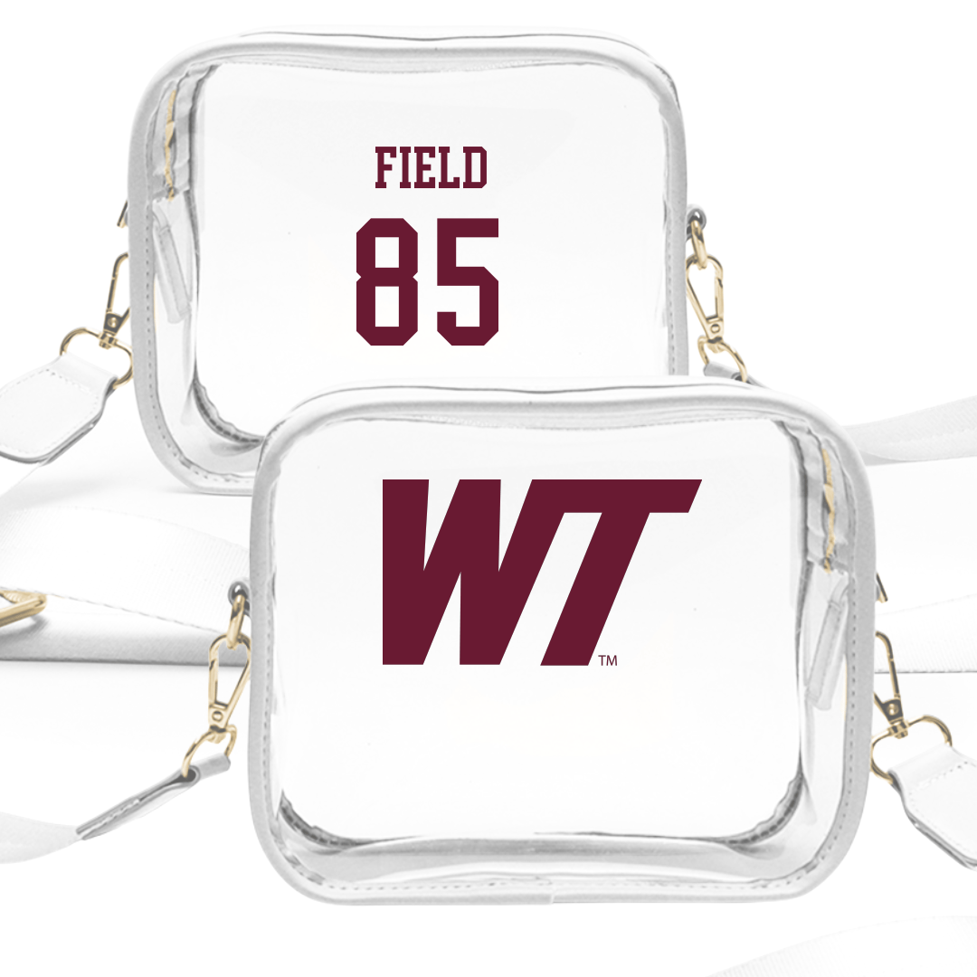 West Texas A&M University Football White Clear Stadium Bag - #85 Marcus Field
