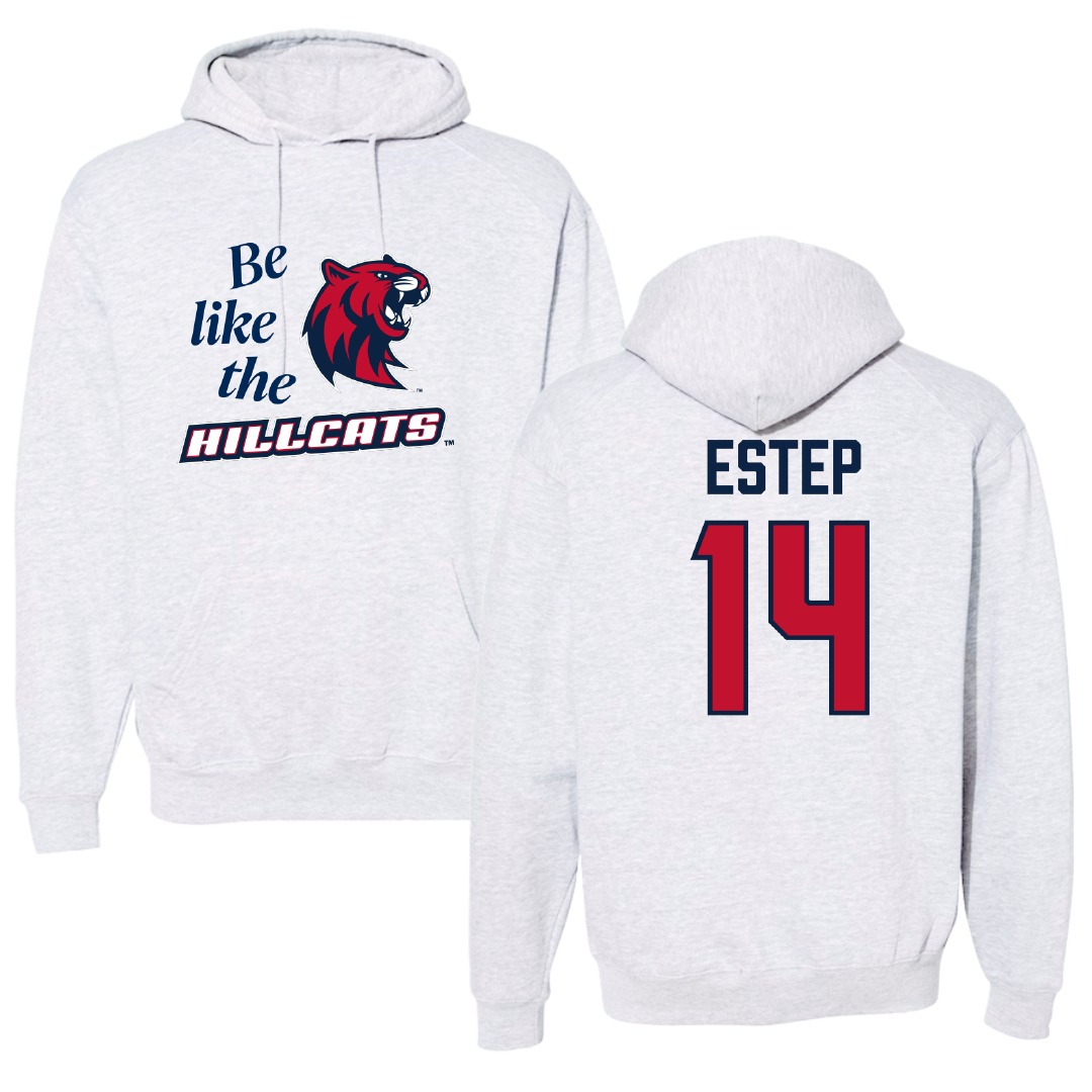 Rogers State University Baseball Light Gray Be Like Us Hoodie - #14 Christian Estep