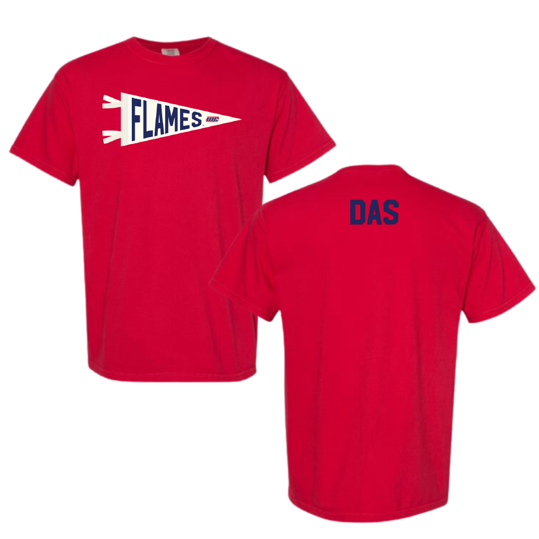 UIC TF and XC Red Pennant Comfort Colors Tee - Alexander Das