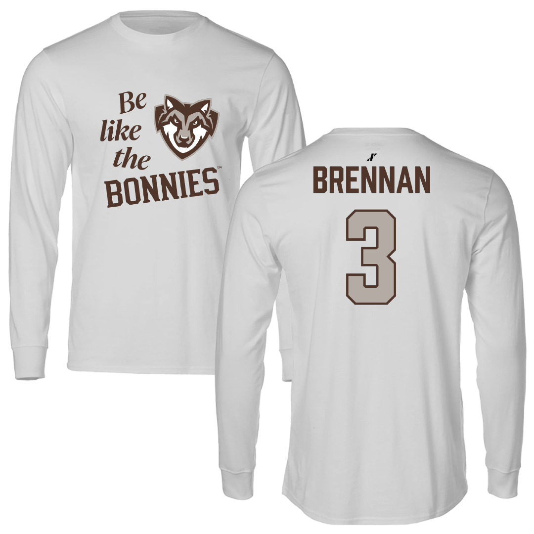 St. Bonaventure University Rugby (M) Light Gray Be Like Us Long Sleeve - #3 Jacob Brennan
