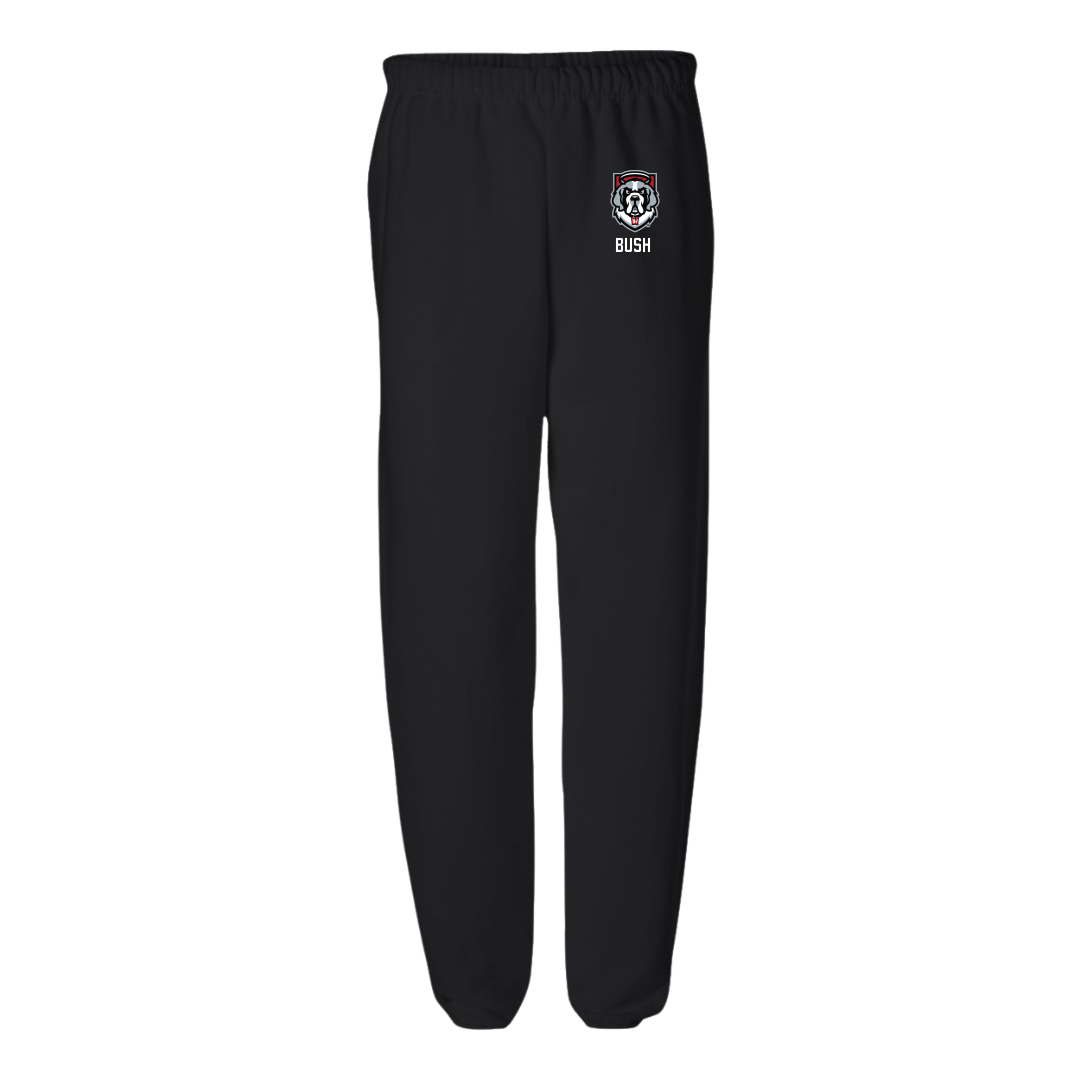 D'Youville University Lacrosse (M) Black Sweatpants - #3 Jacob Bush