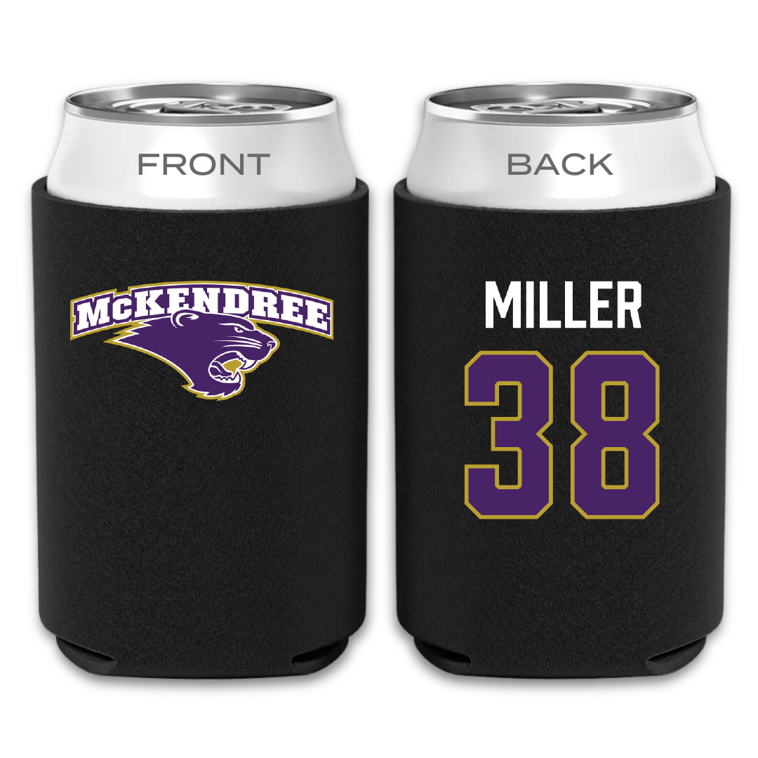 McKendree University Football Black Can Cooler - #38 Jacob Miller