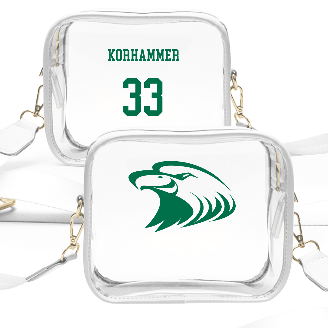 Central Methodist University Baseball White Clear Stadium Bag - #33 Ayden Korhammer